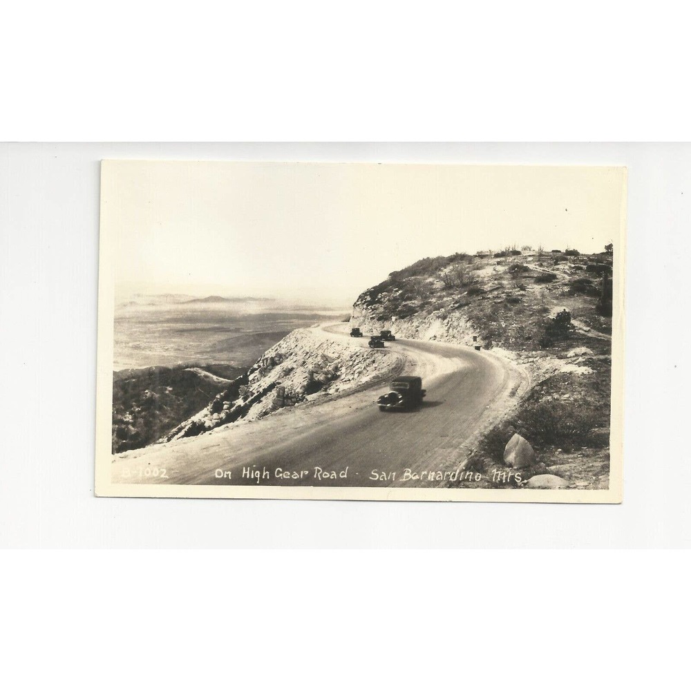 3/$10 Vintage 1930s High Gear Road San Bernardino Mountains Photo Postcard